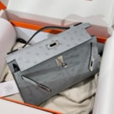 wholesale quality hermes ostrich blue glacier phw